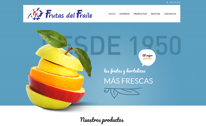 Website en Wordpress Frutas Del Fraile
