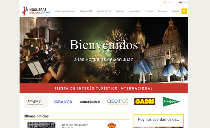 Website en Wordpress Hogueras de San Juan