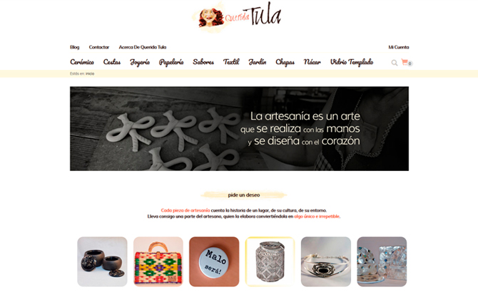 Querida Tula, tienda online woocommerce